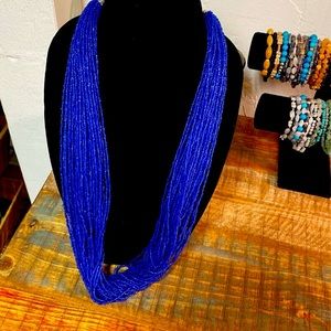 Multi strand seas bead necklace